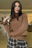 Conrad Batwing Ruffle Cuff Knit Copper